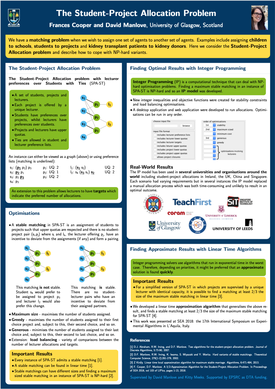poster: The Student-Project Allocation Problem