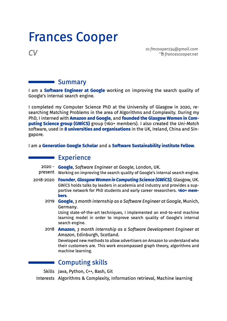 CV